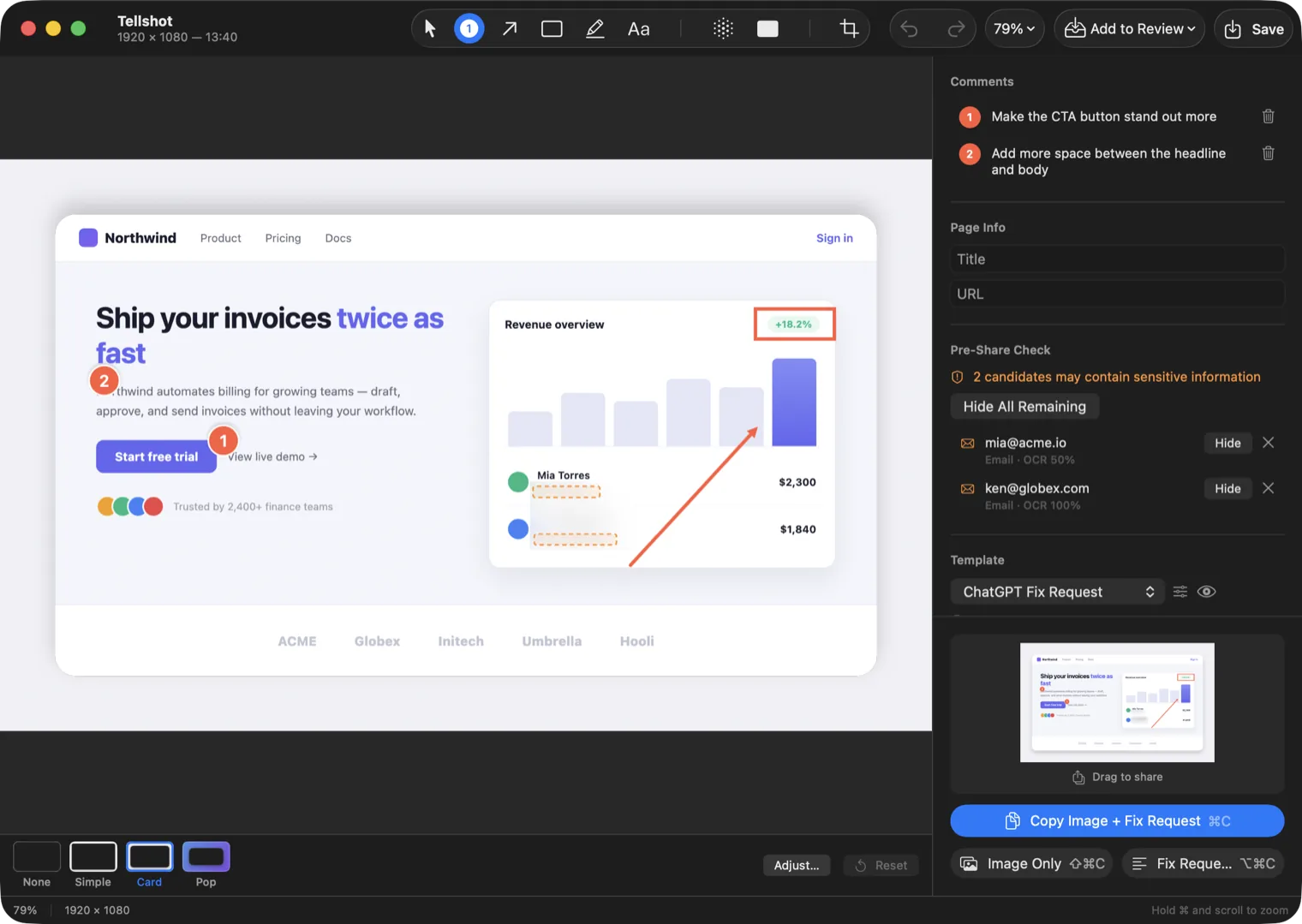 Tellshot — Tell it with a screenshot